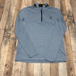 Greyson Quarter Zip Pullover Mens Small Blue Performance Golf Wolf Lightweight